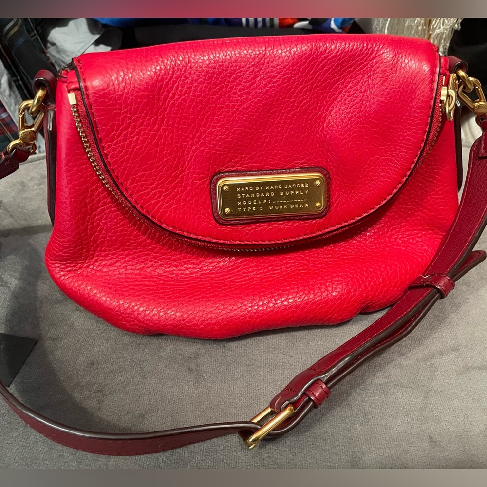 Marc Jacobs Natasha red crossbody leather bag